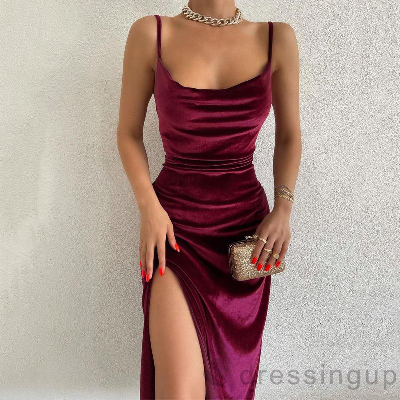 Đầm dây ôm sát xẻ tà cao thích hợp cho mùa hè dành cho nữ