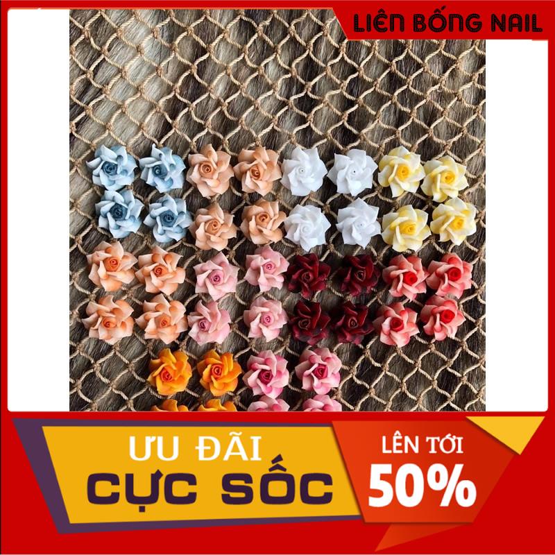 Hoa hồng - có video - hoa bột nail - hoa nail - hoa móng