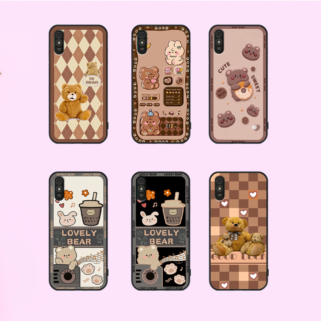 Ốp lưng Xiaomi Redmi 9A in hình gấu bear dễ thương, bền đẹp
