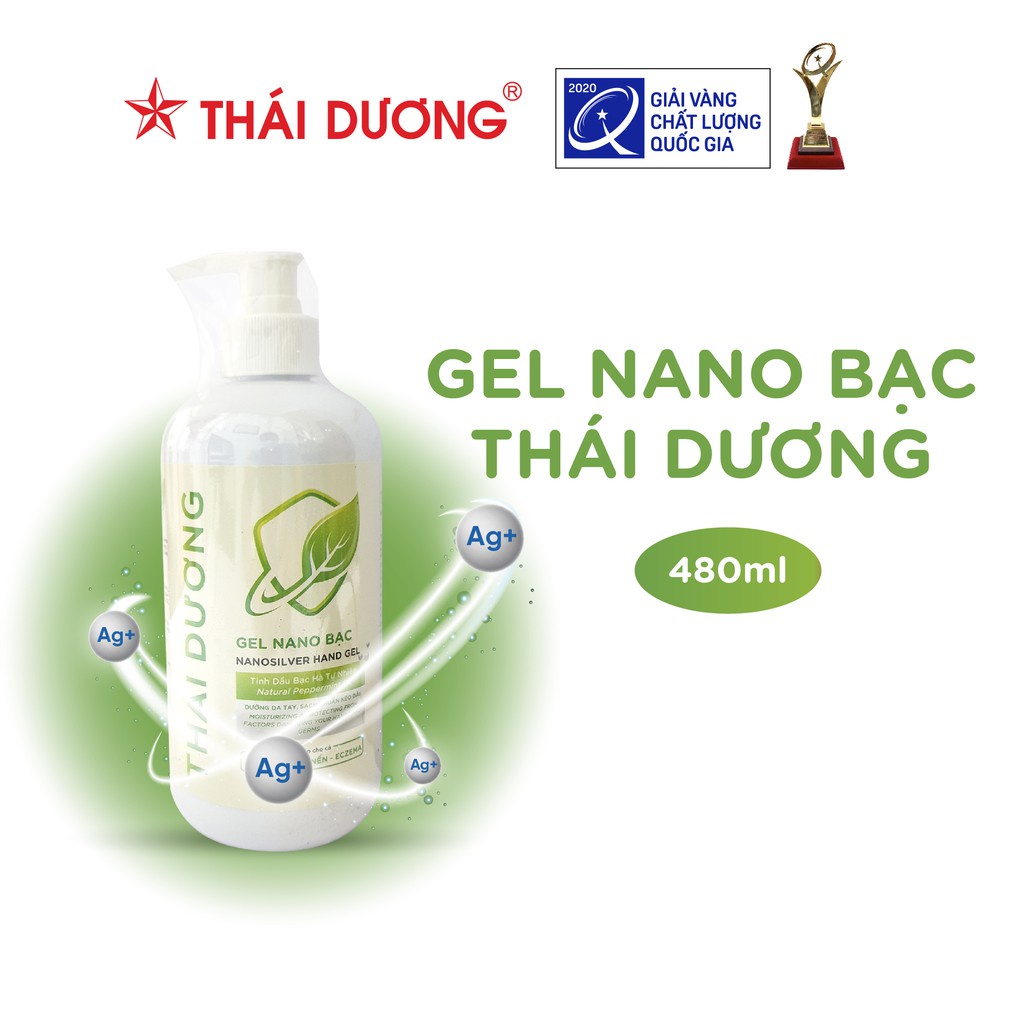 GEL RỬA TAY KHÔ nano bạc SAO THÁI DƯƠNG (GEL SÁT KHUẨN DƯỠNG DA) 625ml