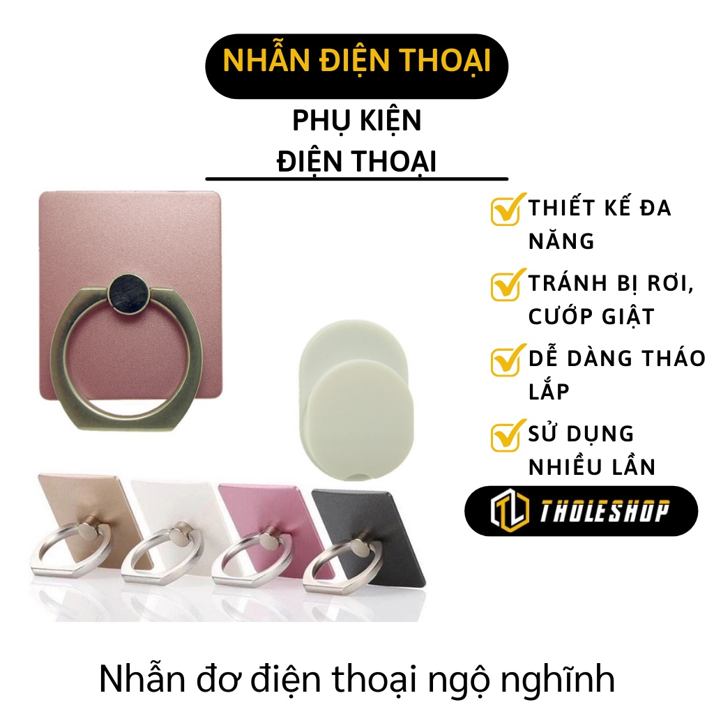 Nhẫn Điện Thoại - Giá Đỡ Điện Thoại, Vòng Nhẫn Xỏ Ngón Tay, Móc Khóa Khoen Tròn 4112