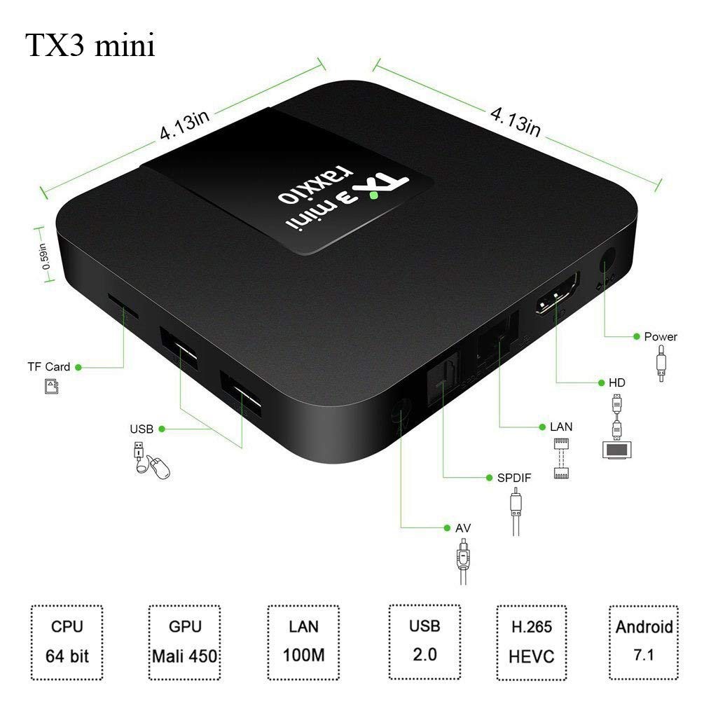 Android Tivi Box Tx3 Mini(phiên bản 2021) Ram CPU S905 - Ram 2GB, Rom 16GB - Android 9.0