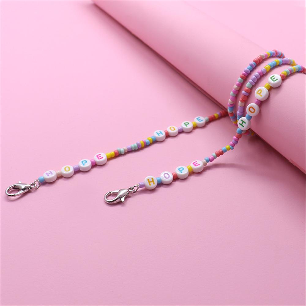 Dây Đeo Mắt Kính Xỏ Hạt Acrylic Chống Trượt Phong Cách Thể Thao Thời Trang