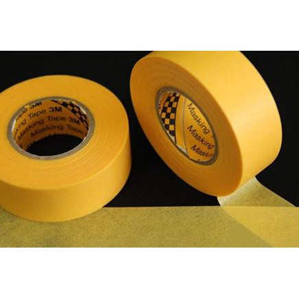 Băng keo giấy 3M 243J che sơn Masking Tape, 10mmx18m và 20mm x18m