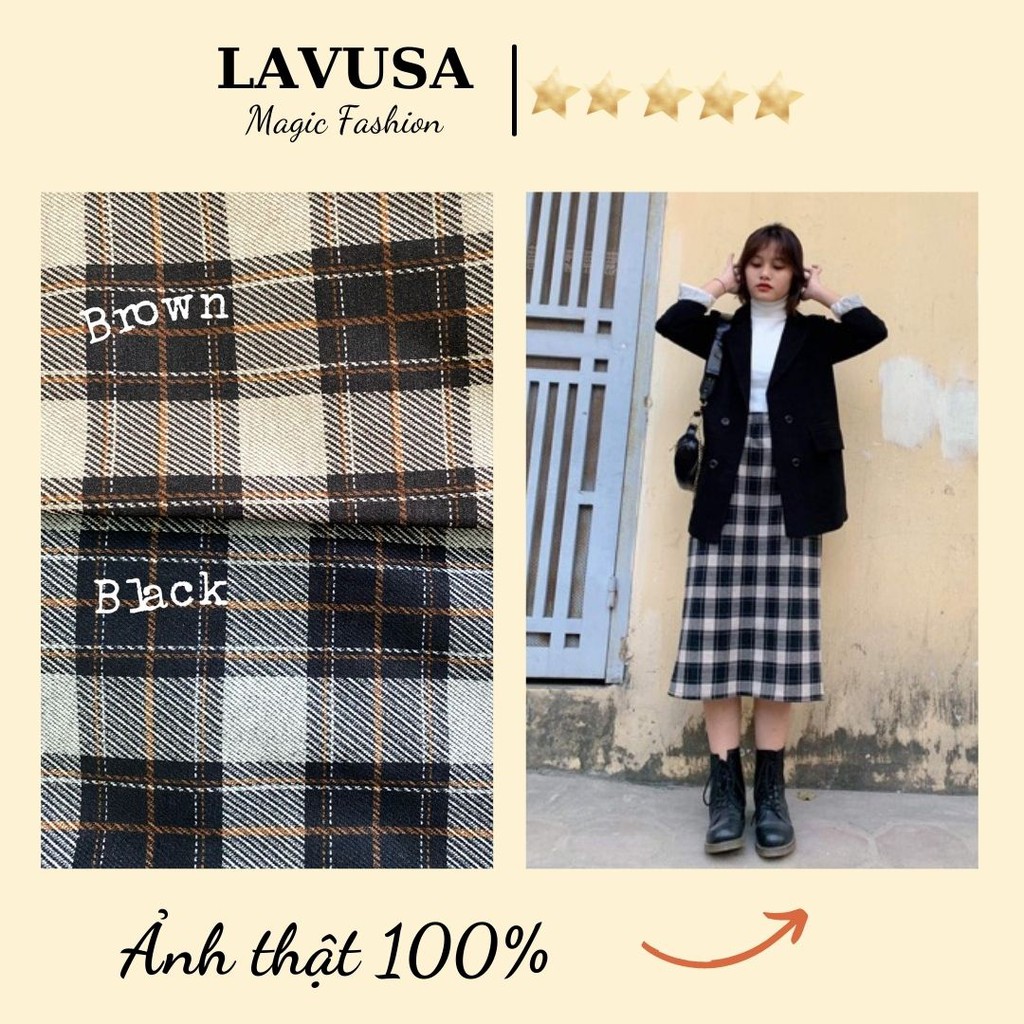 Chân Váy Dài 💖 𝘍𝘳𝘦𝘦𝘴𝘩𝘪𝘱 💖 Chân Váy Dạ Kẻ Ulzzang Dáng Dài Xinh Xắn Dễ Thương LAVUSA ( Ảnh Thật / Sẵn / Video ) CV12 | BigBuy360 - bigbuy360.vn