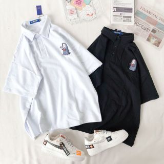 Áo polo thêu hình vô diện - ẢNH THẬT