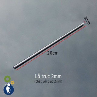 Ống Nhôm đường kính ngoài 3mm Lỗ 2mm Dài 20cm