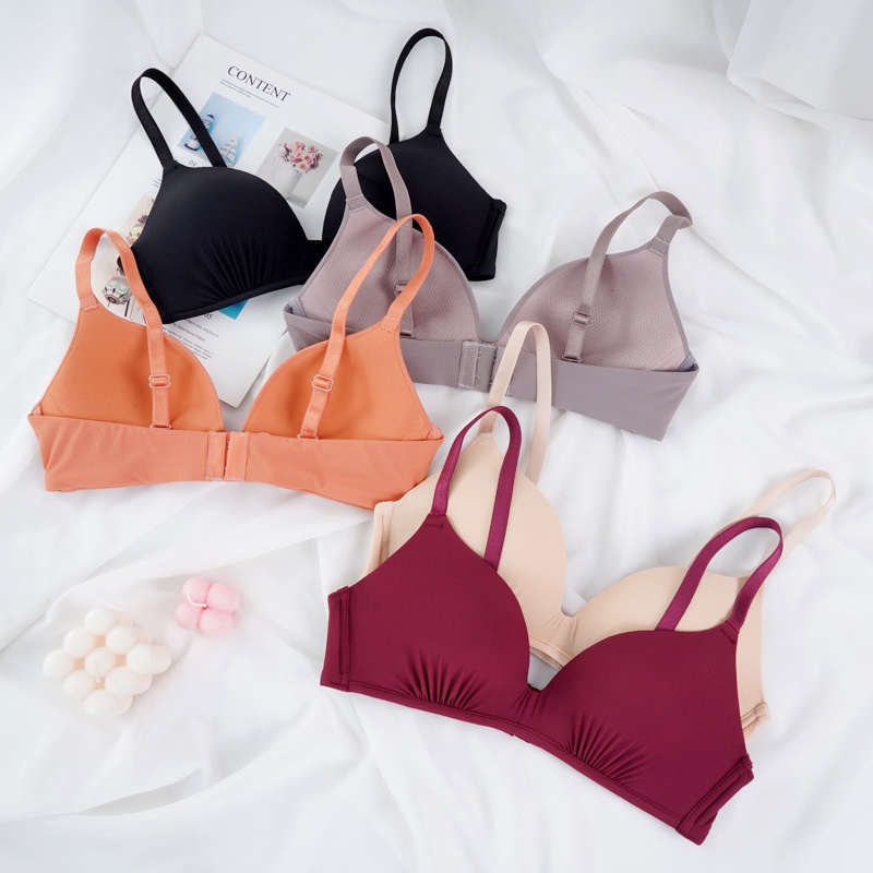 Áo lót ECMLN nâng ngực không đường may phối lưới mỏng thoáng khí có thể điều chỉnh