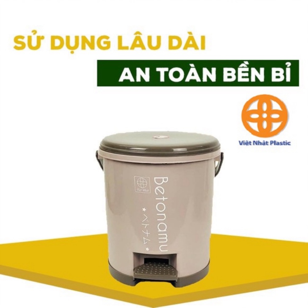 thùng rác đạp chân betonamu, thùng rác nhựa Việt Nhật cao cấp 8023-8024