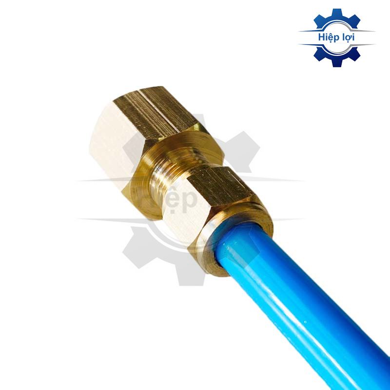 Nối thau ren trong siết ống khí nén - ren trong siết cam