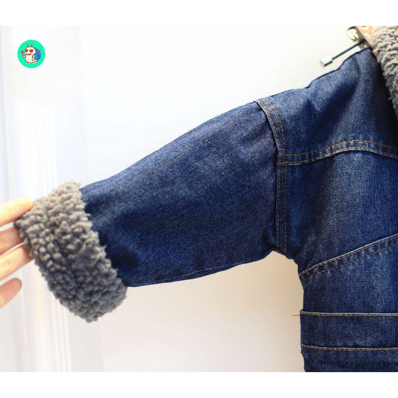 Áo khoắc bò lót lông cừu