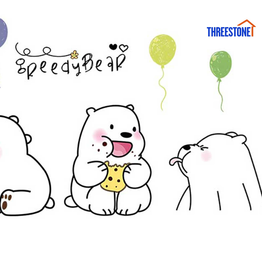 Giấy dán tường hình gấu Rilakkuma dễ thương có thể tháo gỡ trang trí phòng bé | BigBuy360 - bigbuy360.vn