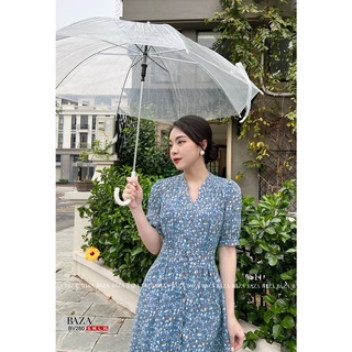 Váy tằm hoa cổ V - BV280