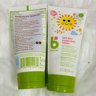 Kem chống nắng Babyganics SPF50 59ml