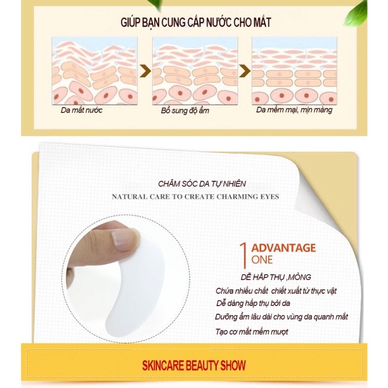 Mặt Nạ Collagen Dưỡng Ẩm Mắt Giảm Thâm Hàng Chính Hãng BIOAQUA Nội Địa Trung