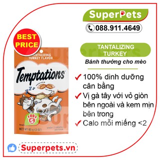 Bánh thưởng Cho Mèo Temptation Vị Gà Tây Temptations Tantalizing Turkey Flavor Cat Treats 3oz