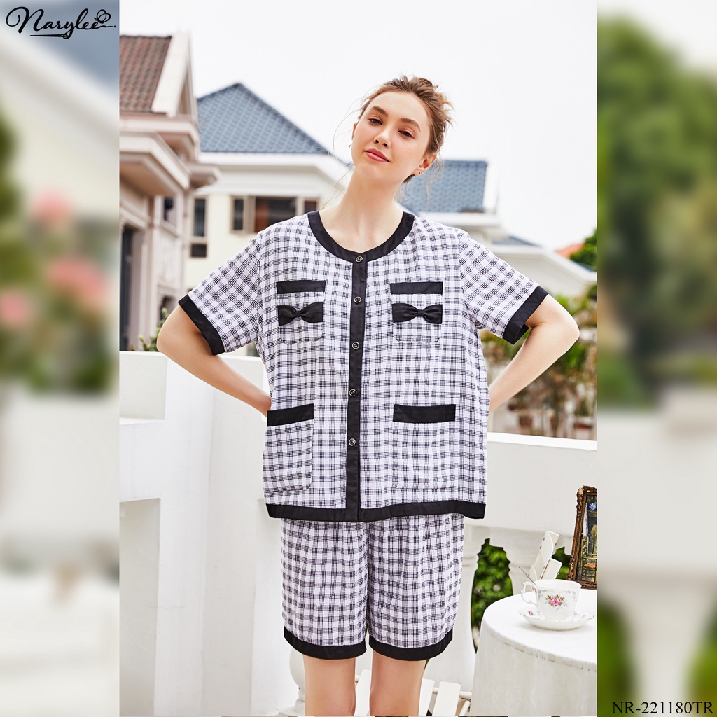 Đồ bộ mặc nhà nữ cao cấp Narylee áo cộc quần đùi chất cotton nhập khẩu mềm mịn chống tia UV kháng khuẩn mã NR - 221180