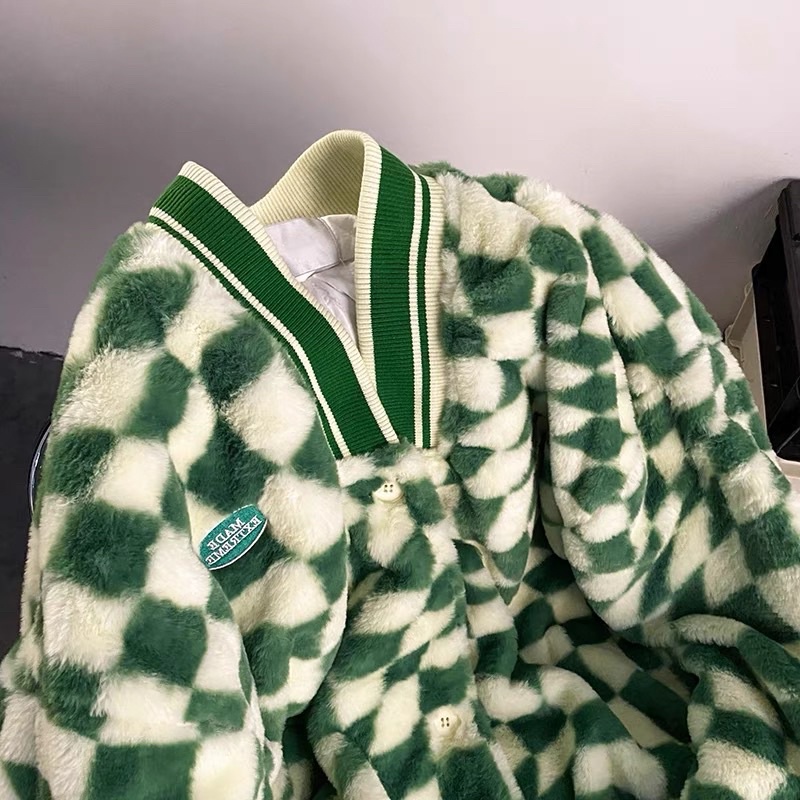 Áo khoác Lông caro Nam nữ