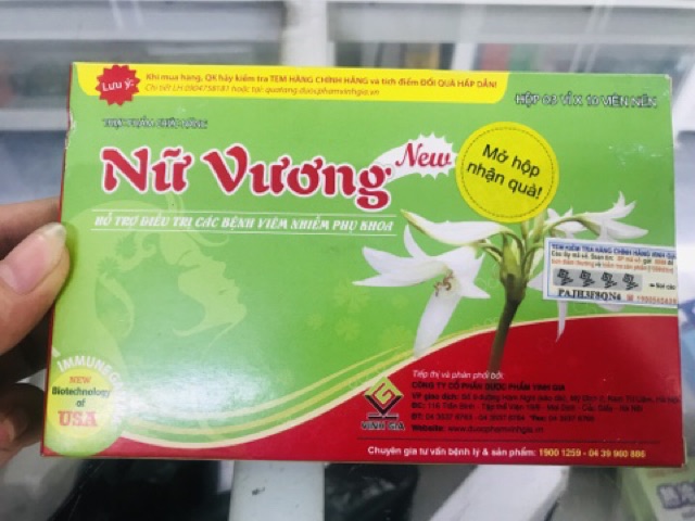 ✅ Nữ vương new phụ khoa huyết trắng hộp 30 viên