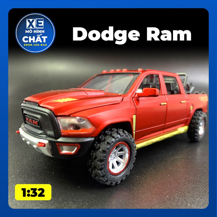 Siêu Xe Bán Tải Dodge Ram Rebel TRX 2021 Mô Hình Tĩnh Kim Loại Tỉ Lệ 1:32
