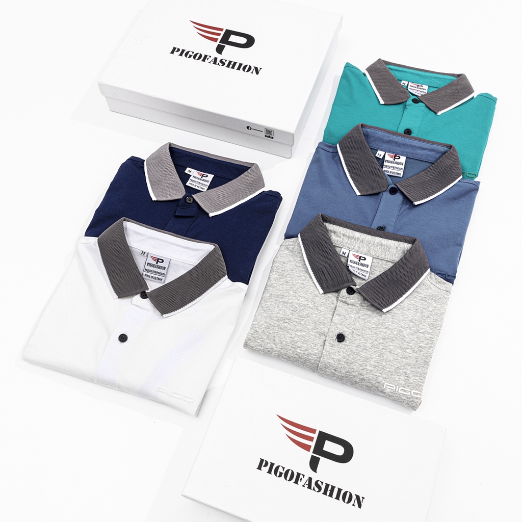 Áo thun polo nam cổ bẻ cotton, logo ép nhiệt Zppl32 (chọn màu)