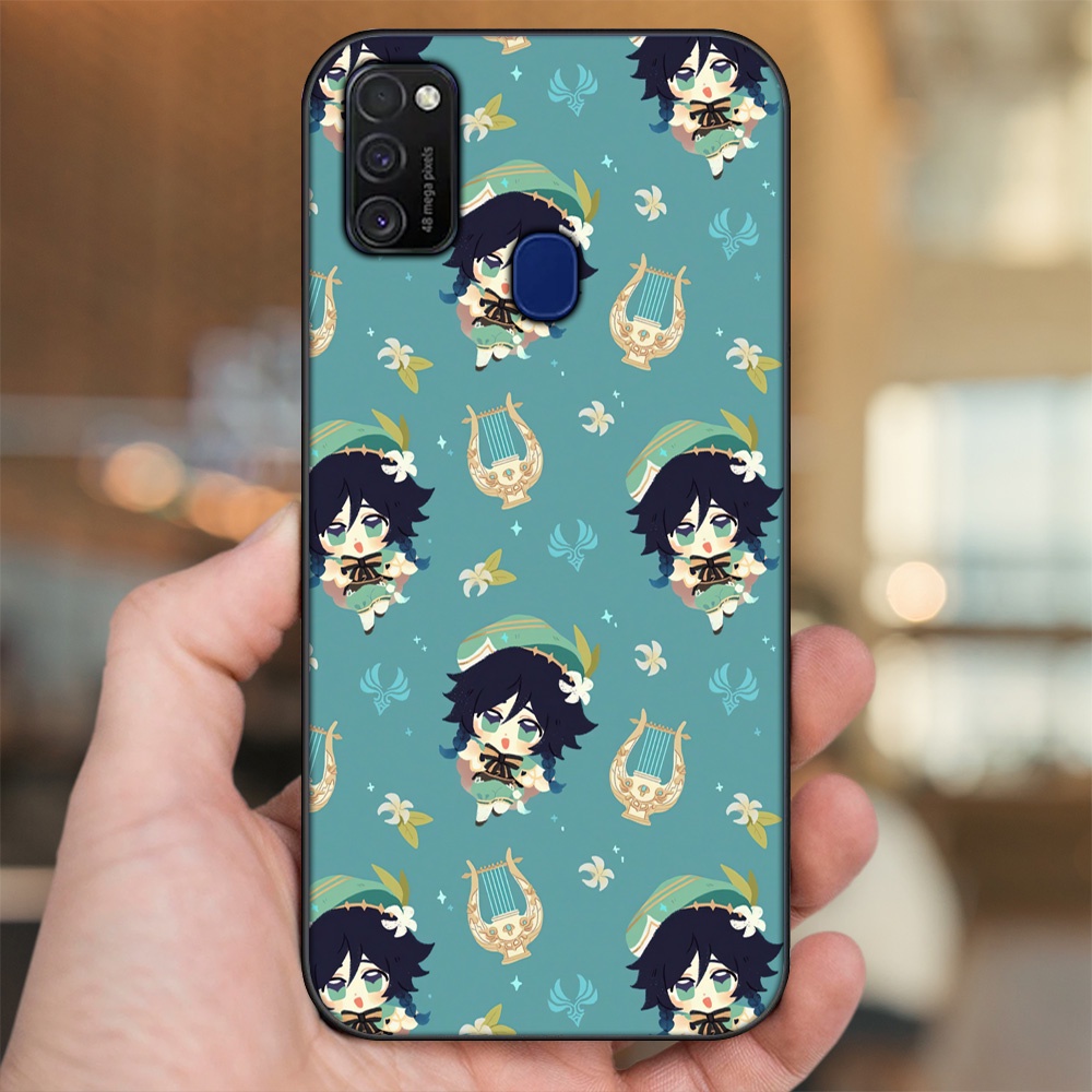 Ốp lưng Samsung M21, M30S viền đen in hình Venti Genshin Impact