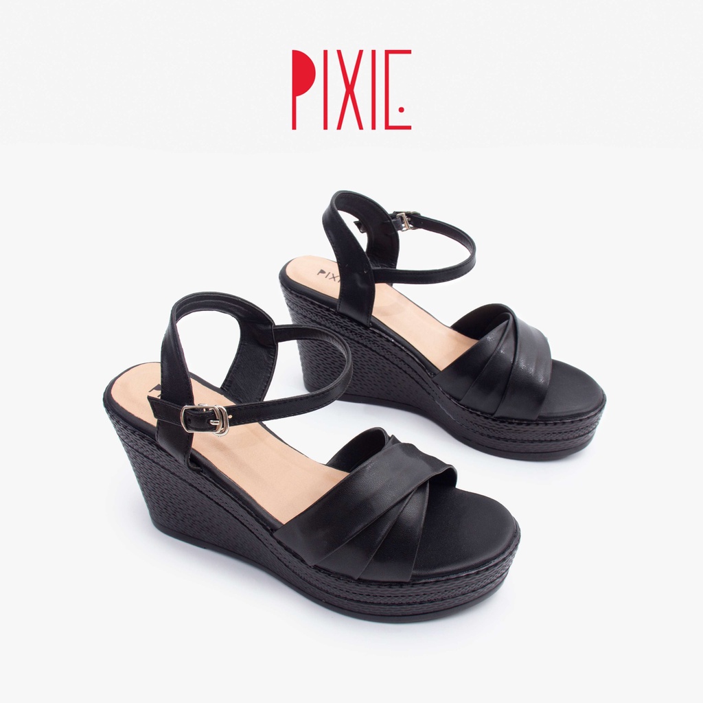 Giày Sandal Đế Xuồng 7cm Quai Đan Chéo Pixie X805