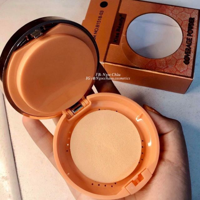 ( chính hãng) Phấn nén 2 tầng hương đào kiss beauty | BigBuy360 - bigbuy360.vn