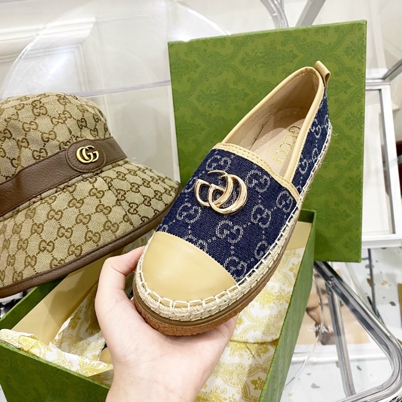 Giày slipon G c bò pha mũi fullbox