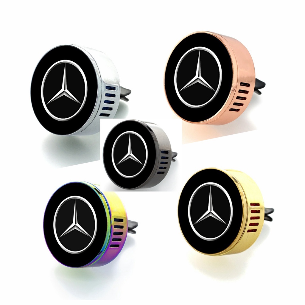 Ptraphar-Kẹp nước hoa cửa gió điều hòa oto MERCEDES, xe hơi, loại xịn, vỏ hợp kim nặng 0,027kg, nước mạ bóng đẹp