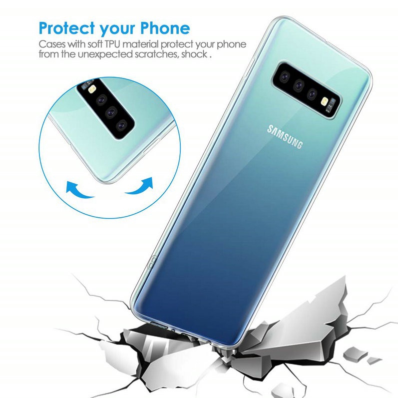 cho Samsung Galaxy S10/S10 Plus/S10 Lite Ốp điện thoại silicone TPU mềm mỏng trong suốt | BigBuy360 - bigbuy360.vn