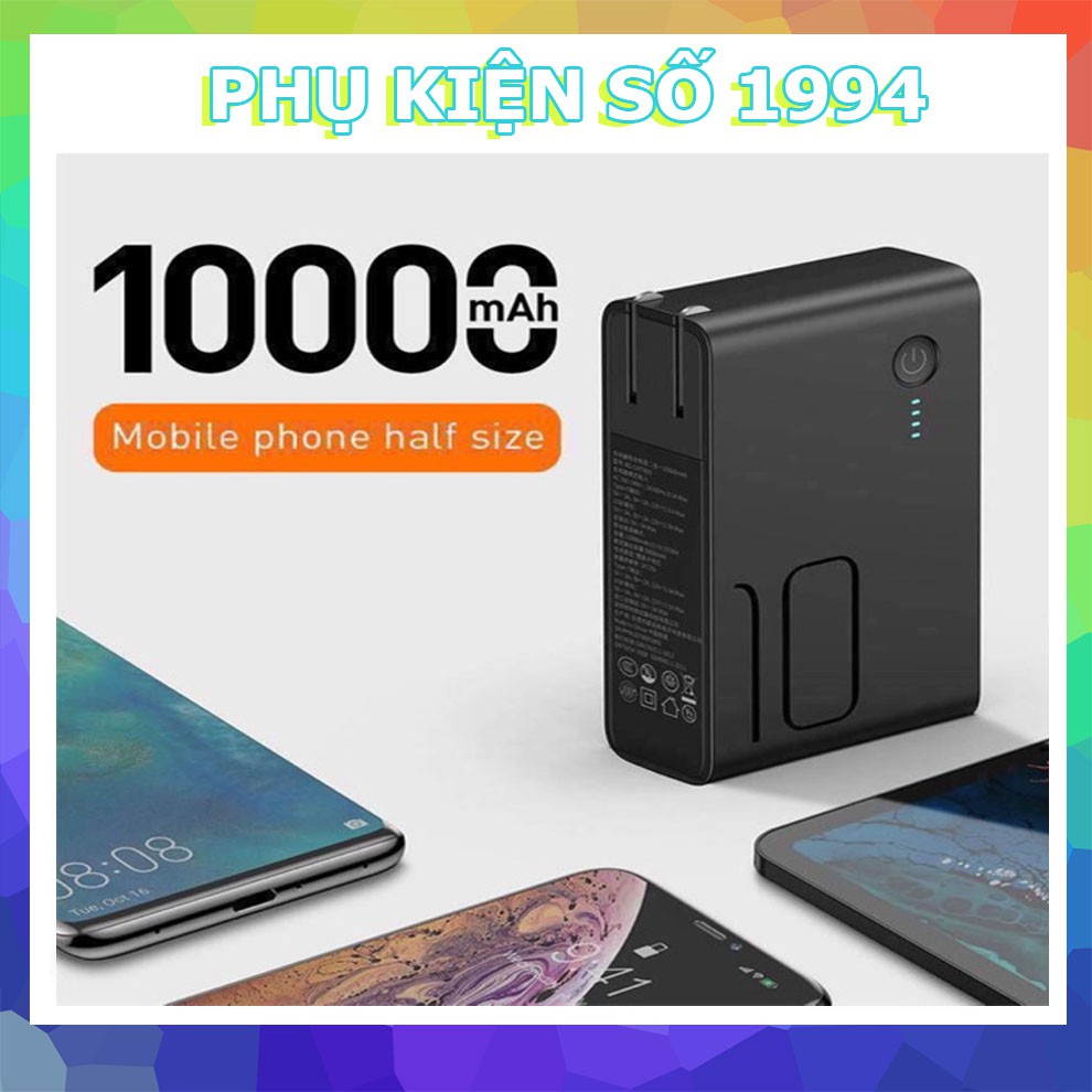 Pin dự phòng Baseus 10000mah tích hợp sẵn chân cắm điện