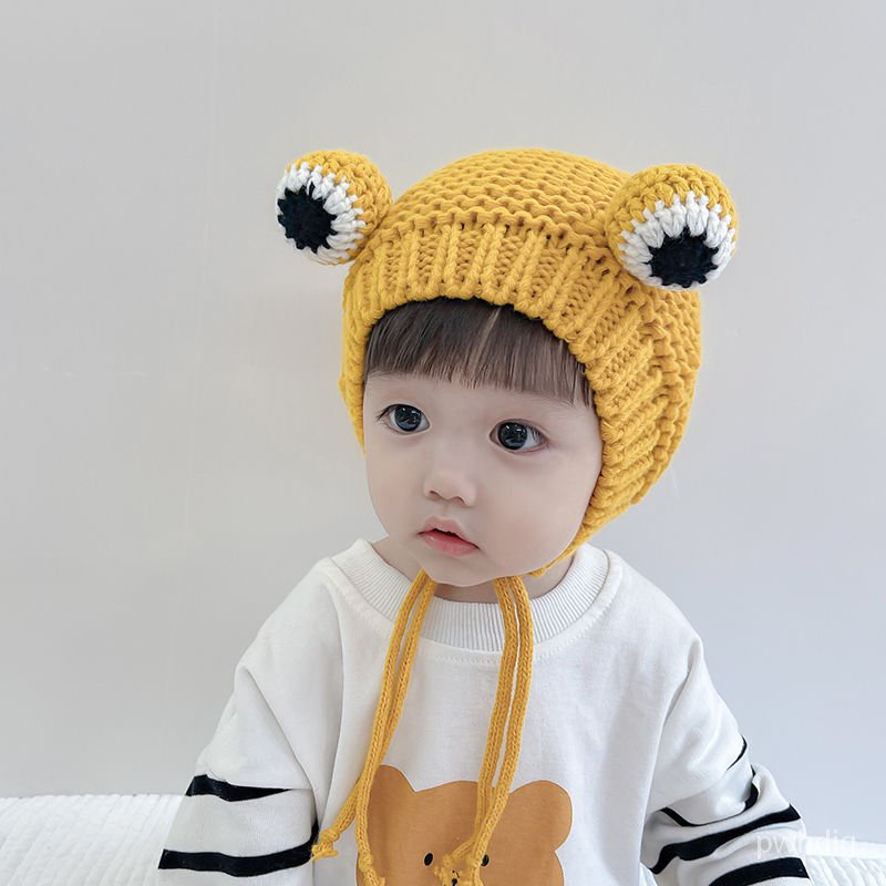 Mũ Len Dày Dặn Giữ Ấm Hình Chú Ếch Dễ Thương Phong Cách Phương Tây Cho Bé X6g6