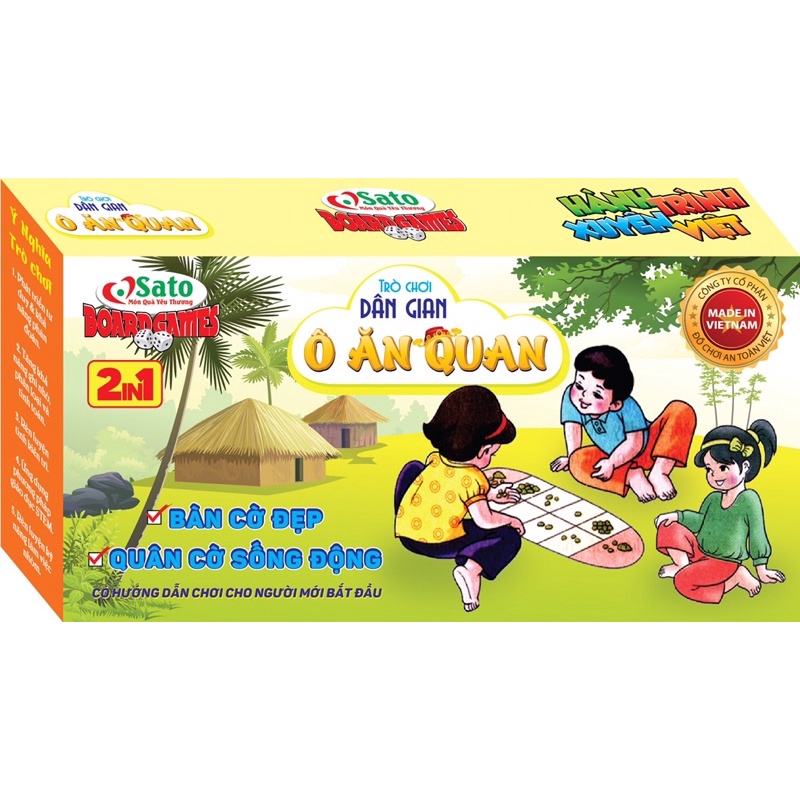 Bàn Cờ Ô Ăn Quan trò chơi dân gian Việt Nam