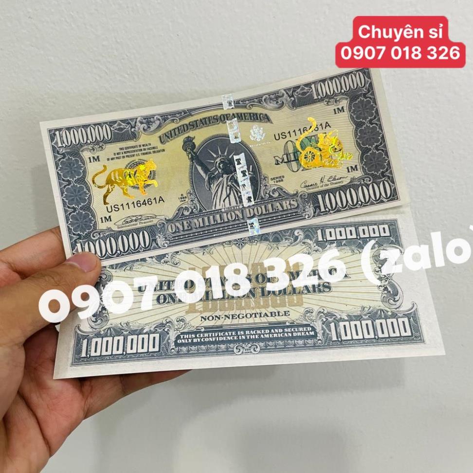 Sỉ Combo 10 Tờ Tiền Con Mèo Mạ Vàng Triệu Đô Mỹ, 1 Triệu Usd, Lì Xì Tết 2023