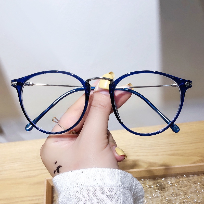 Mắt kính nam nữ VIENDO gọng tròn chống ánh sáng xanh thời trang Hàn Quốc 0~6.0 độ (cắt độ cận theo yêu cầu)