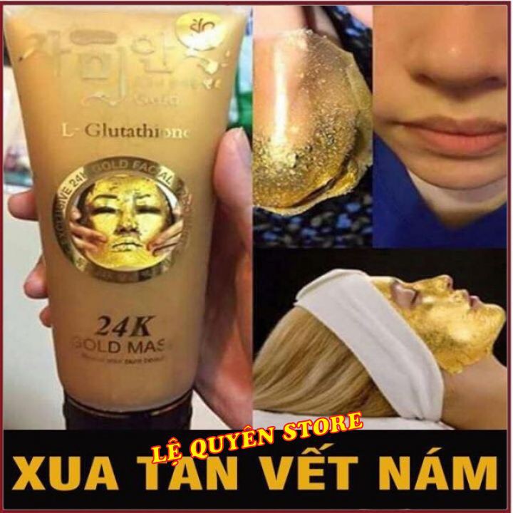 [CHÍNH HÃNG] 🍒 Mặt Nạ Trắng Da 🍒 Mặt nạ gel lột trắng da dát vàng 24k Hàn Quốc 🍒 Gold Mask L-Glutathione