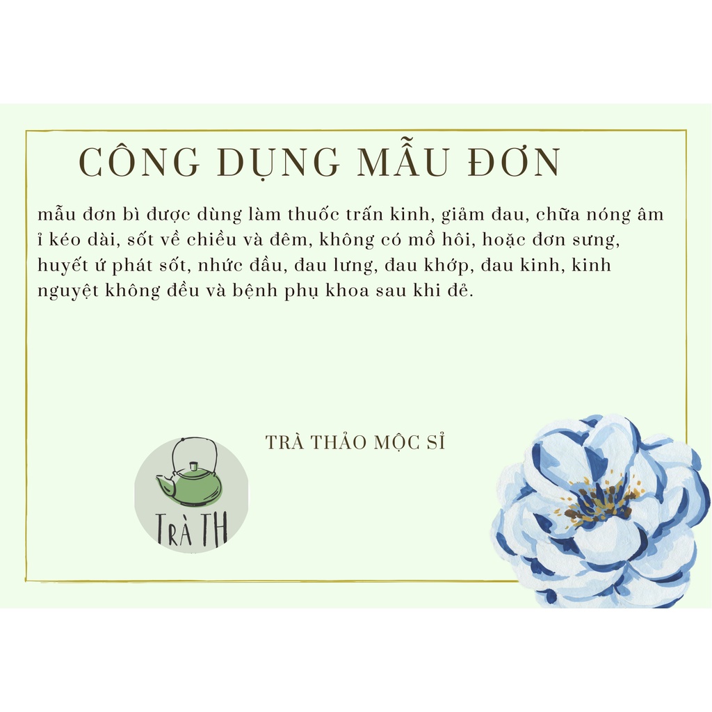 ( ảnh thật + video ) mẫu đơn khô giảm đau pha trà 100 gram