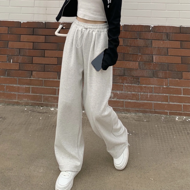 Quần ống rộng lưng cao dây rút cá tính trẻ trung thời trang 46142