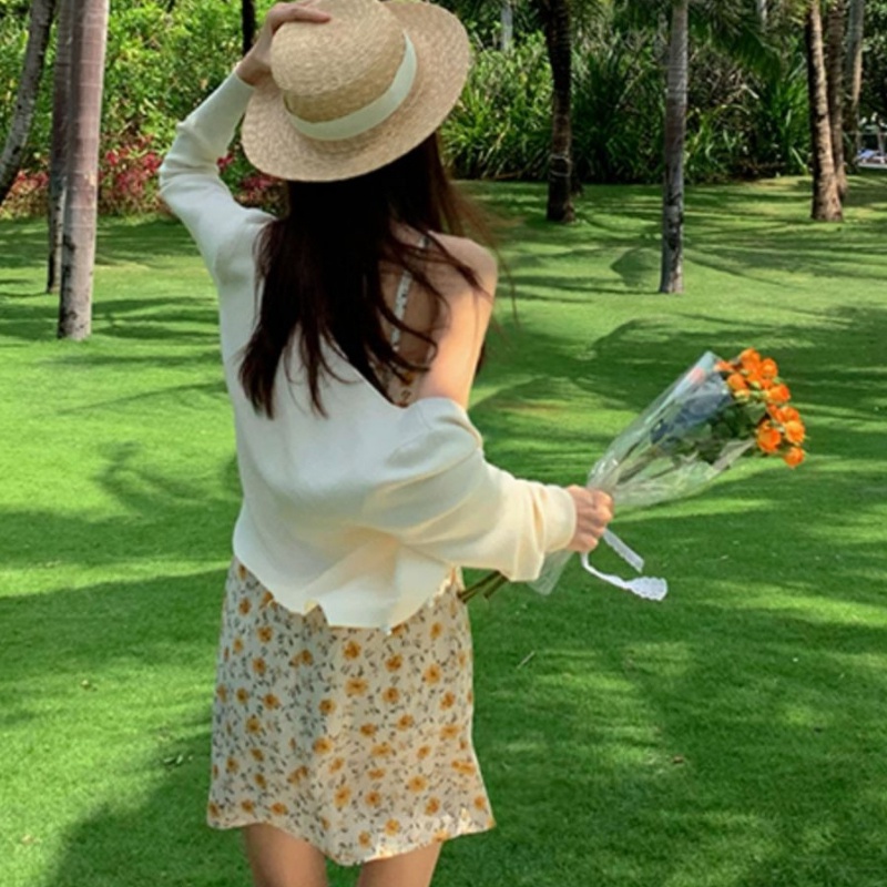 Phụ Nữ Mùa Hè Mới Phong Cách Hàn Quốc Váy Hoa Ngọt Ngào Và Thời Trang