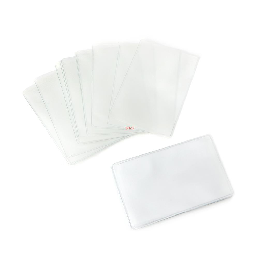 Set 20 Vỏ Nhựa Trong Suốt Hình Chữ Nhật Đựng Thẻ Tín Dụng Ốp