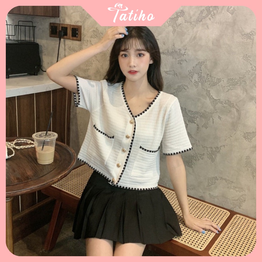 [Hàng Xịn, Giá Tốt]  ] Áo Kiểu  Cổ Chữ V, Dáng Rộng Thiết Kế Trẻ Trung Thời Trang Dành Cho Nữ Hottrend - Mã AK007