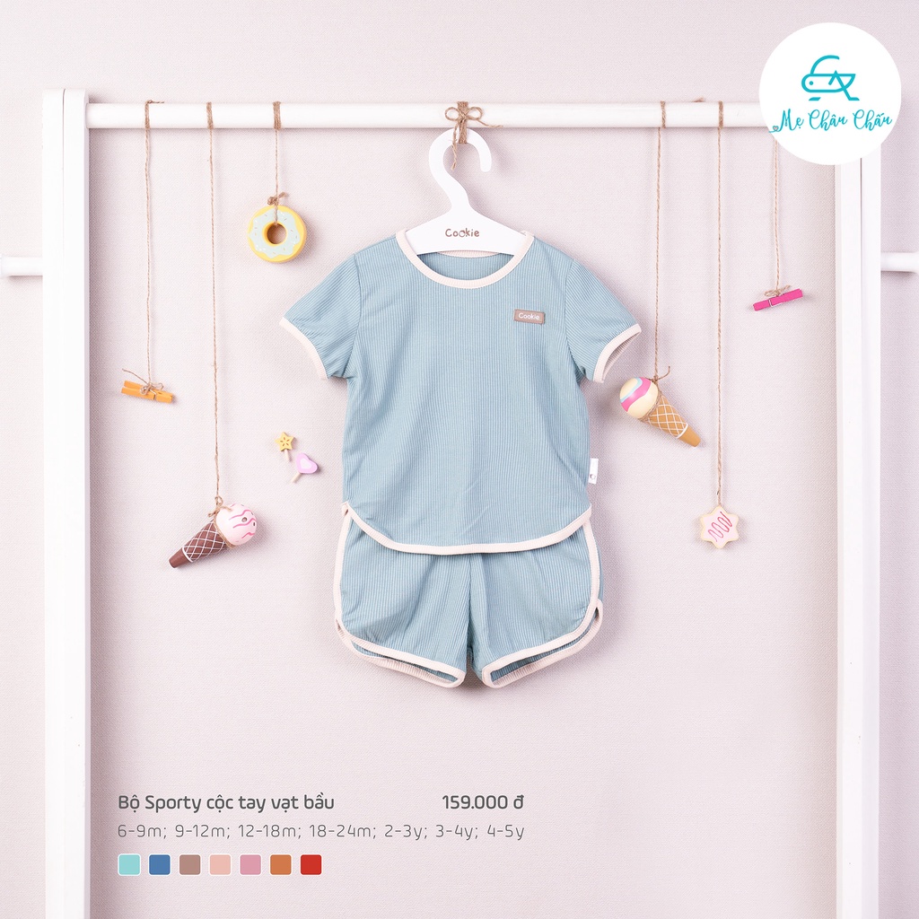 [FULL] Bộ Quần Áo Cộc Tay Cookie Sporty Chui Đầu (Size 6-9 Tháng Đến 2-3 Tuổi)