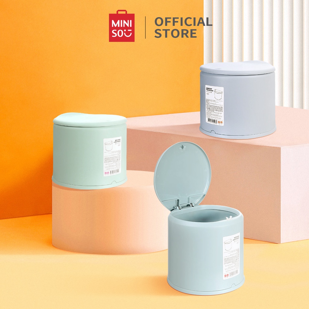 [Mã LIFECPMALL giảm 12% đơn 250K] Thùng rác để bàn Miniso-3 màu ngẫu nhiên