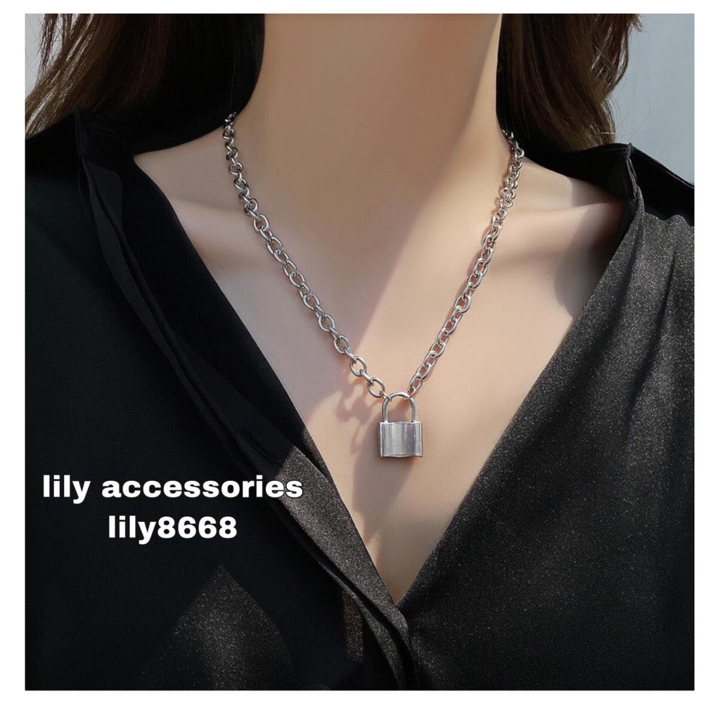 Necklace dây chuyền vòng cổ hình ổ khóa