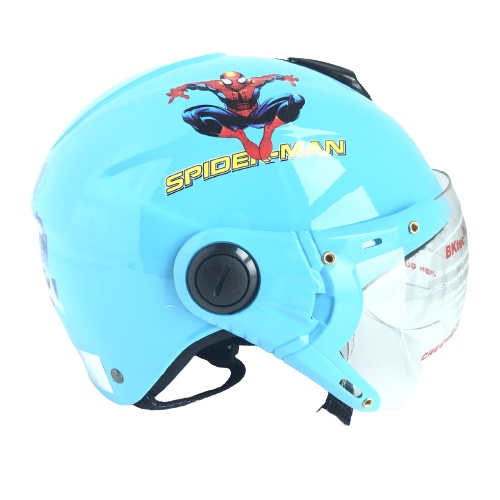 Mũ bảo hiểm trẻ em nửa đầu có kính Bktec BK14 tem siêu nhân Spiderman