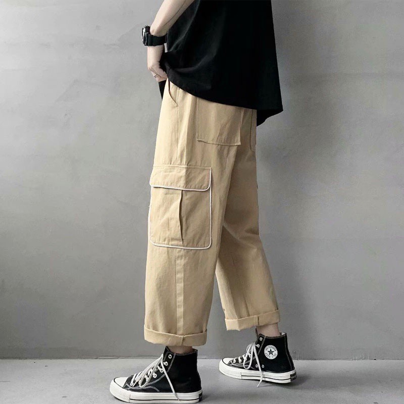 ✦AFFLIGA✦ Quần Kaki Ống Rộng Thời Trang Hàn Quốc Dành Cho Nam
