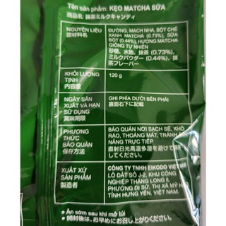 [Gói 120g] KẸO MATCHA SỮA (kẹo mềm) [VN] SUZUKI EIKODO Matcha Milk Candy (hty)