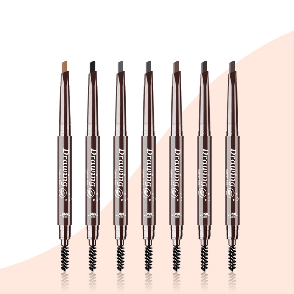 2 Trong 1 Bút Chì Kẻ Lông Mày Chống Thấm Nước Lâu Dài Eye Brow Pencil 7 Màu Sắc Để Làm Đầy Và Viền Trang Điểm Lông Mày JULYSTAR