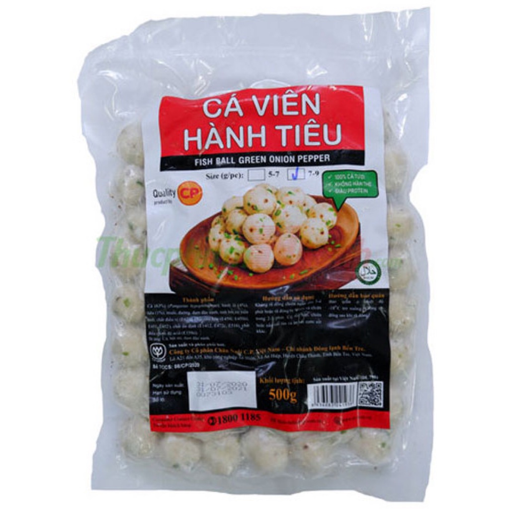 Cá Viên Hành Ớt, Tiêu CP 500g